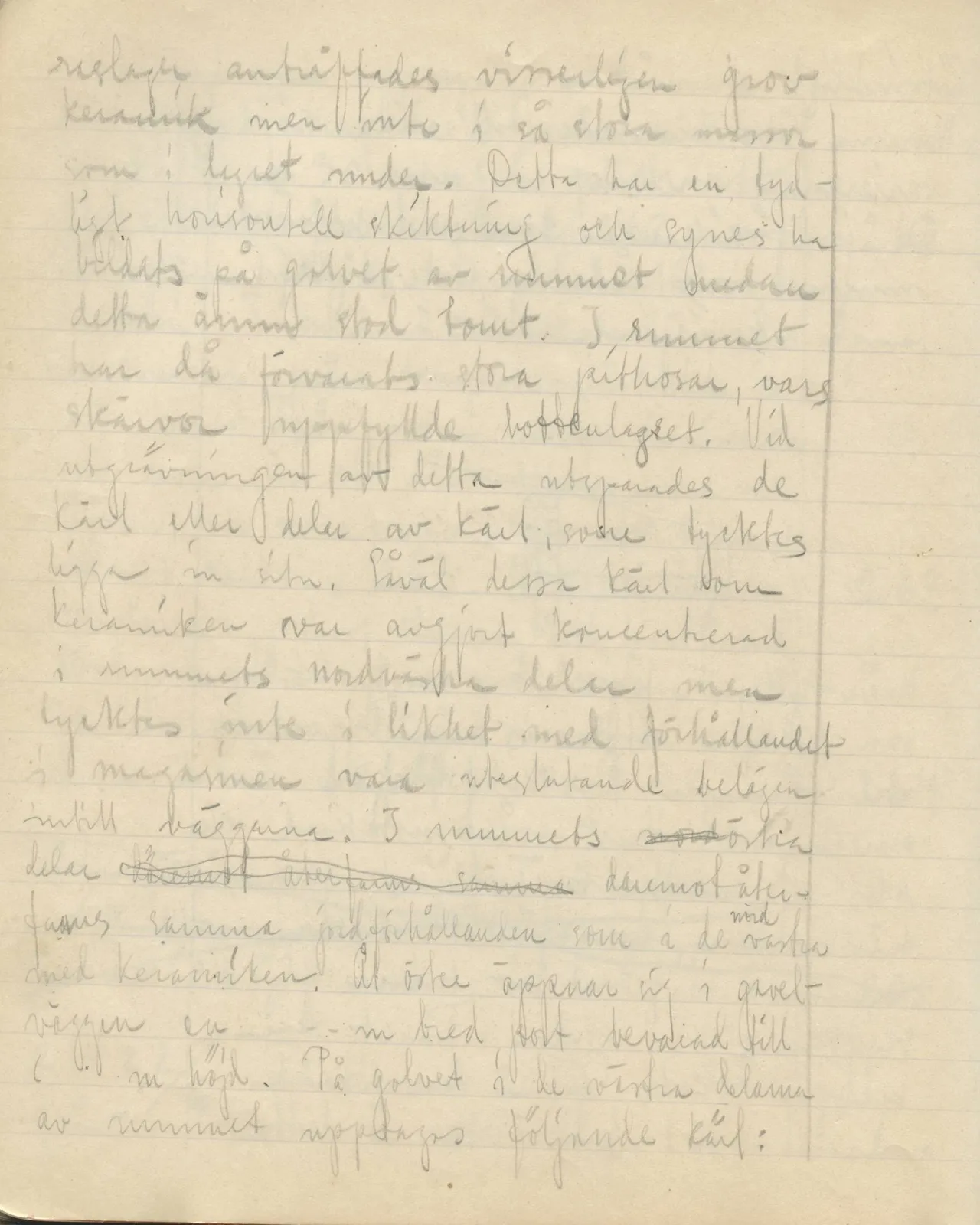Scan 174 of field diary DII:3a (Vouni I), handwritten in Swedish. The transcription and translation follow.