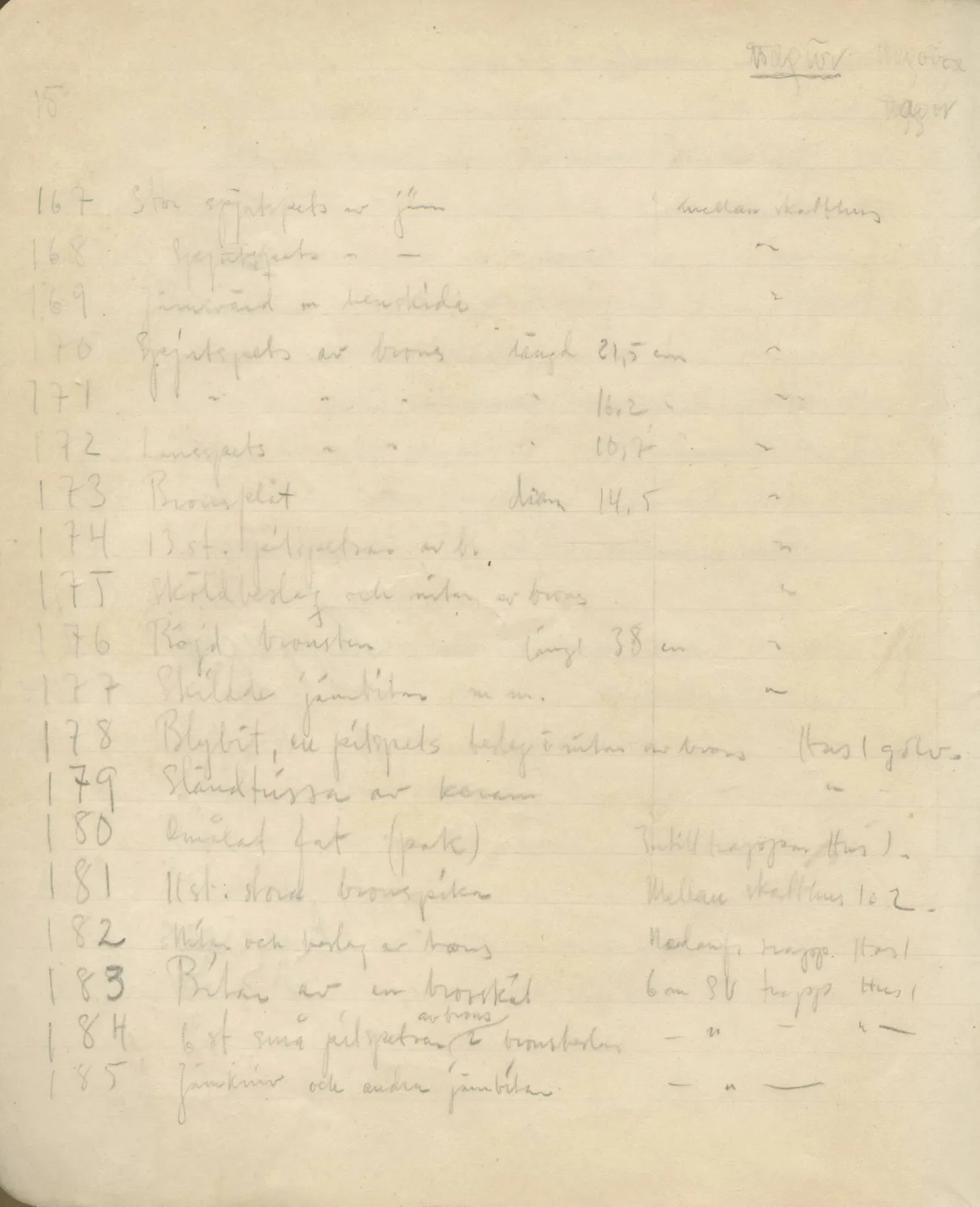 Scan 180 of field diary DII:3a (Vouni I), handwritten in Swedish. The transcription and translation follow.