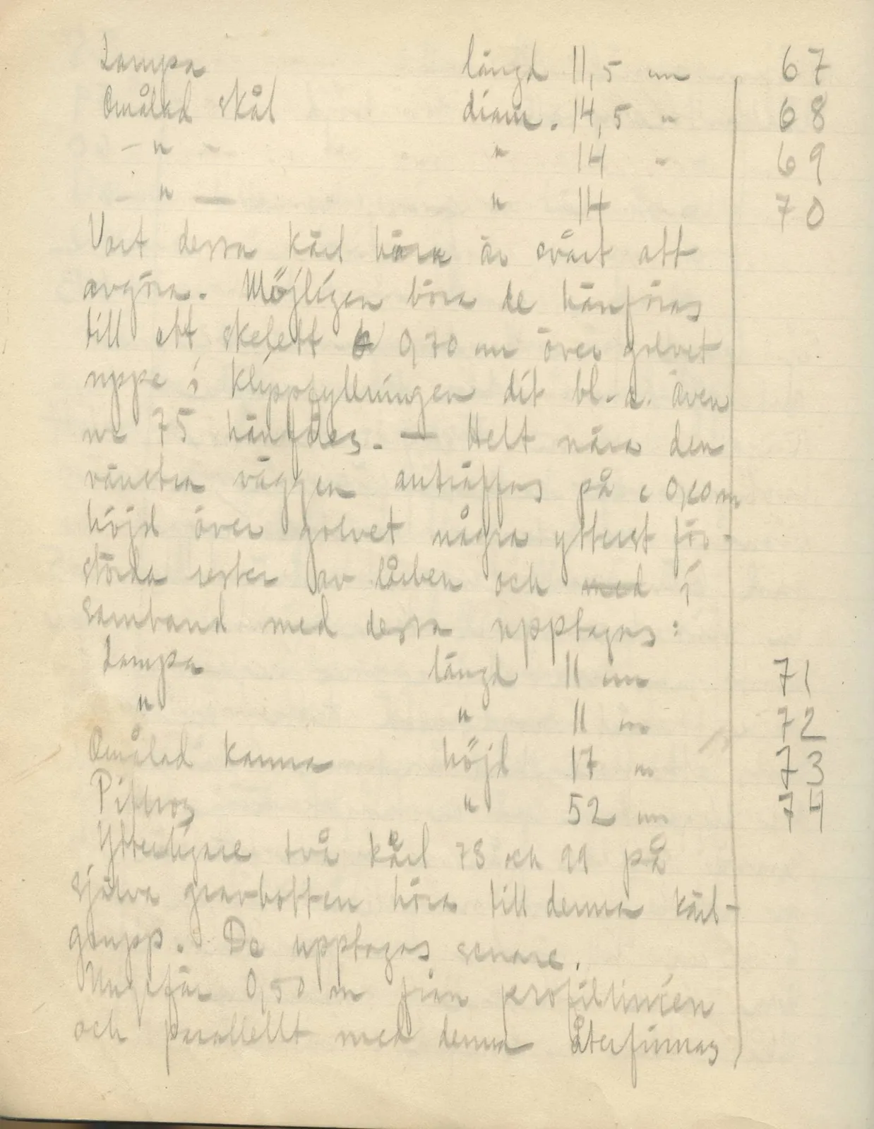 Scan 16 of field diary DII:3b (Vouni, Korakas and the palace), handwritten in Swedish. The transcription and translation follow.