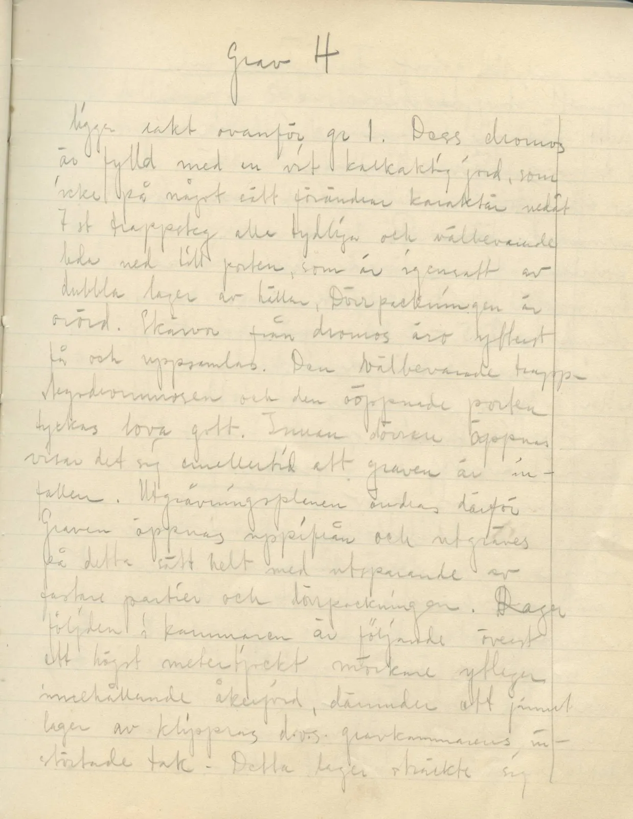 Scan 29 of field diary DII:3b (Vouni, Korakas and the palace), handwritten in Swedish. The transcription and translation follow.