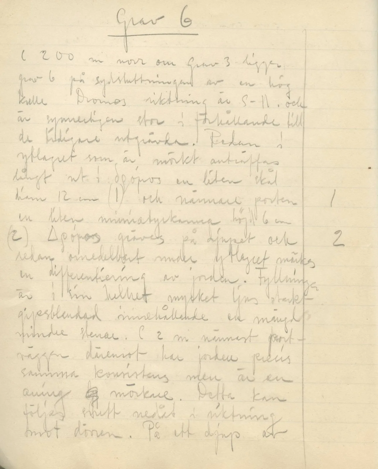 Scan 36 of field diary DII:3b (Vouni, Korakas and the palace), handwritten in Swedish. The transcription and translation follow.
