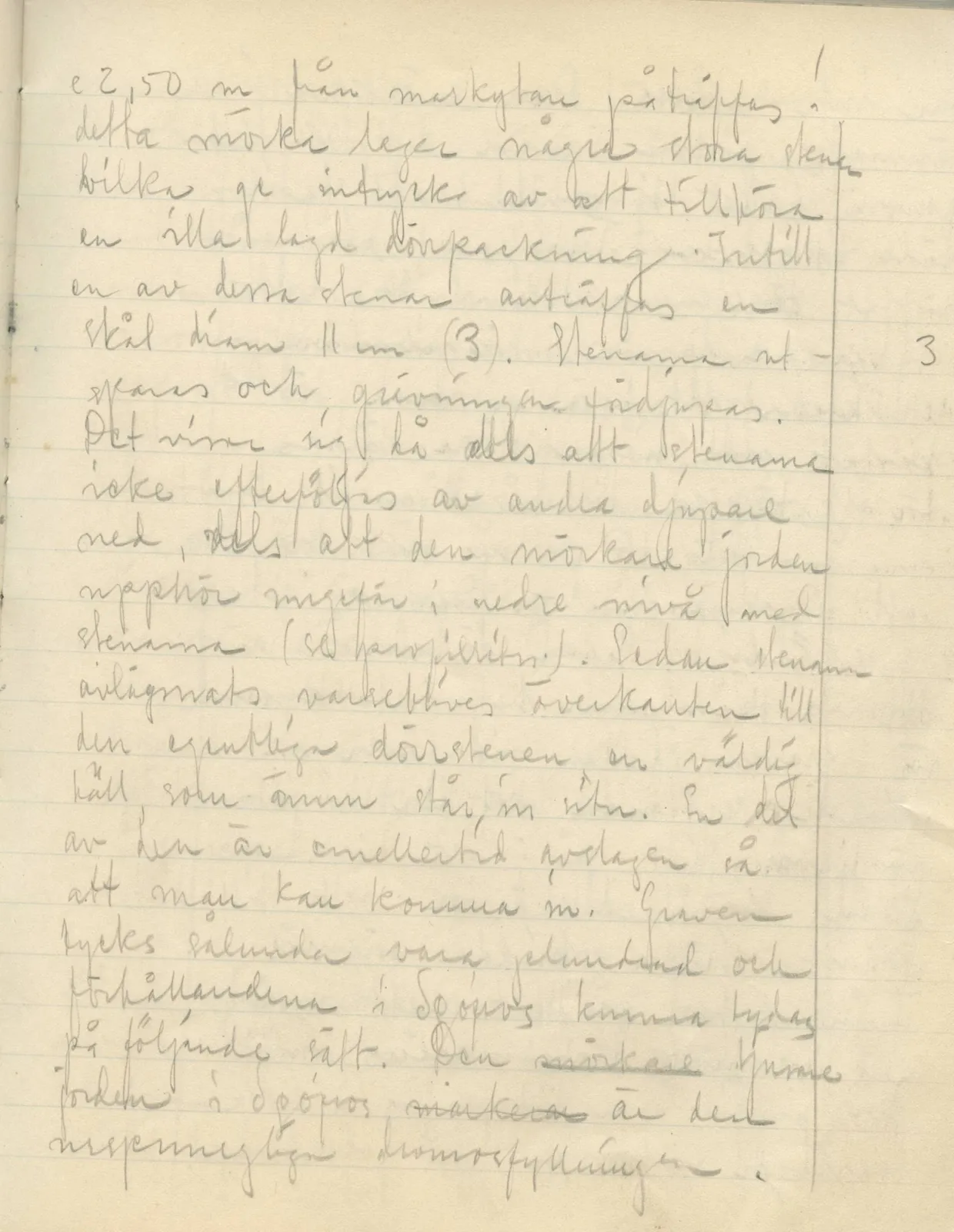 Scan 37 of field diary DII:3b (Vouni, Korakas and the palace), handwritten in Swedish. The transcription and translation follow.