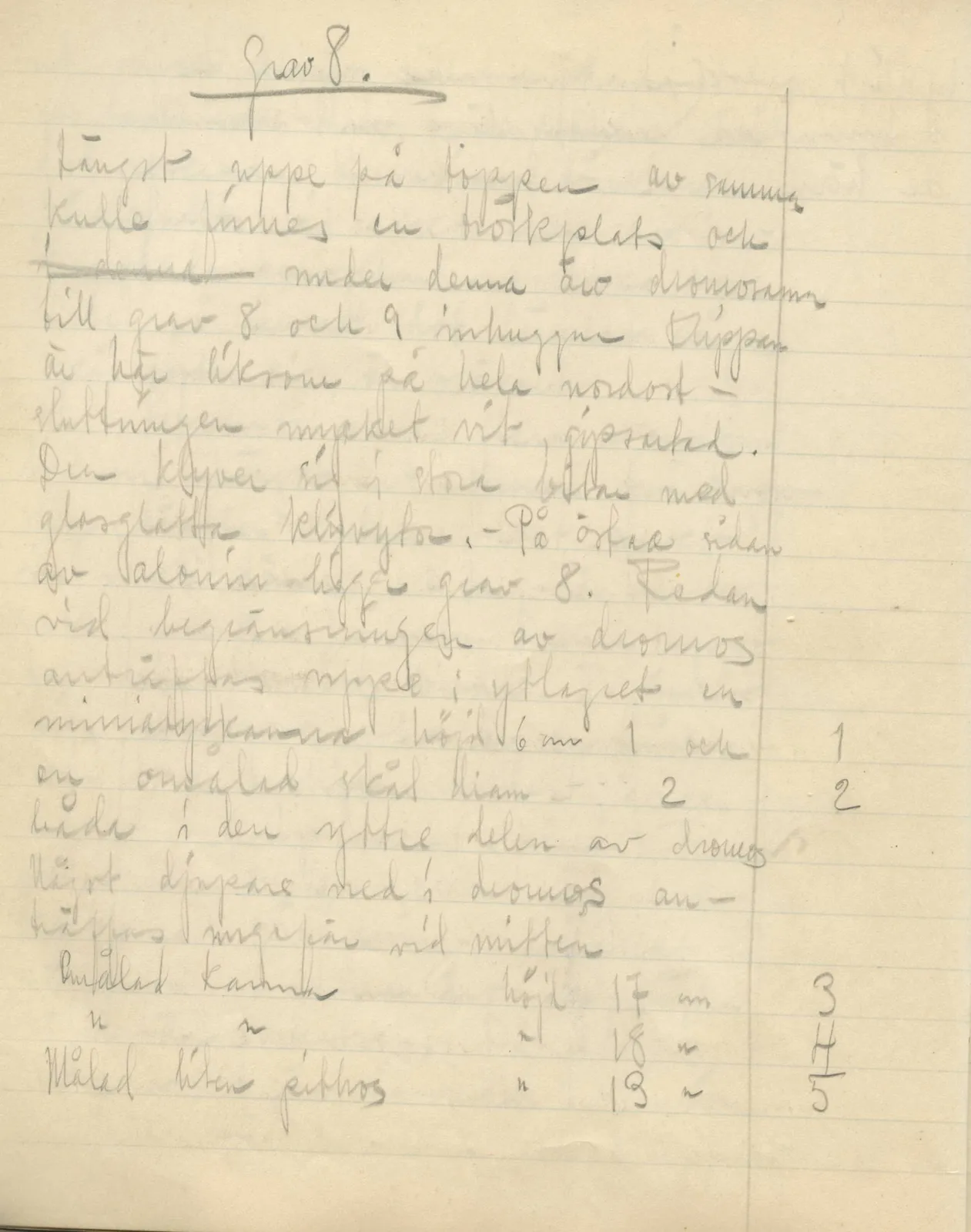 Scan 50 of field diary DII:3b (Vouni, Korakas and the palace), handwritten in Swedish. The transcription and translation follow.