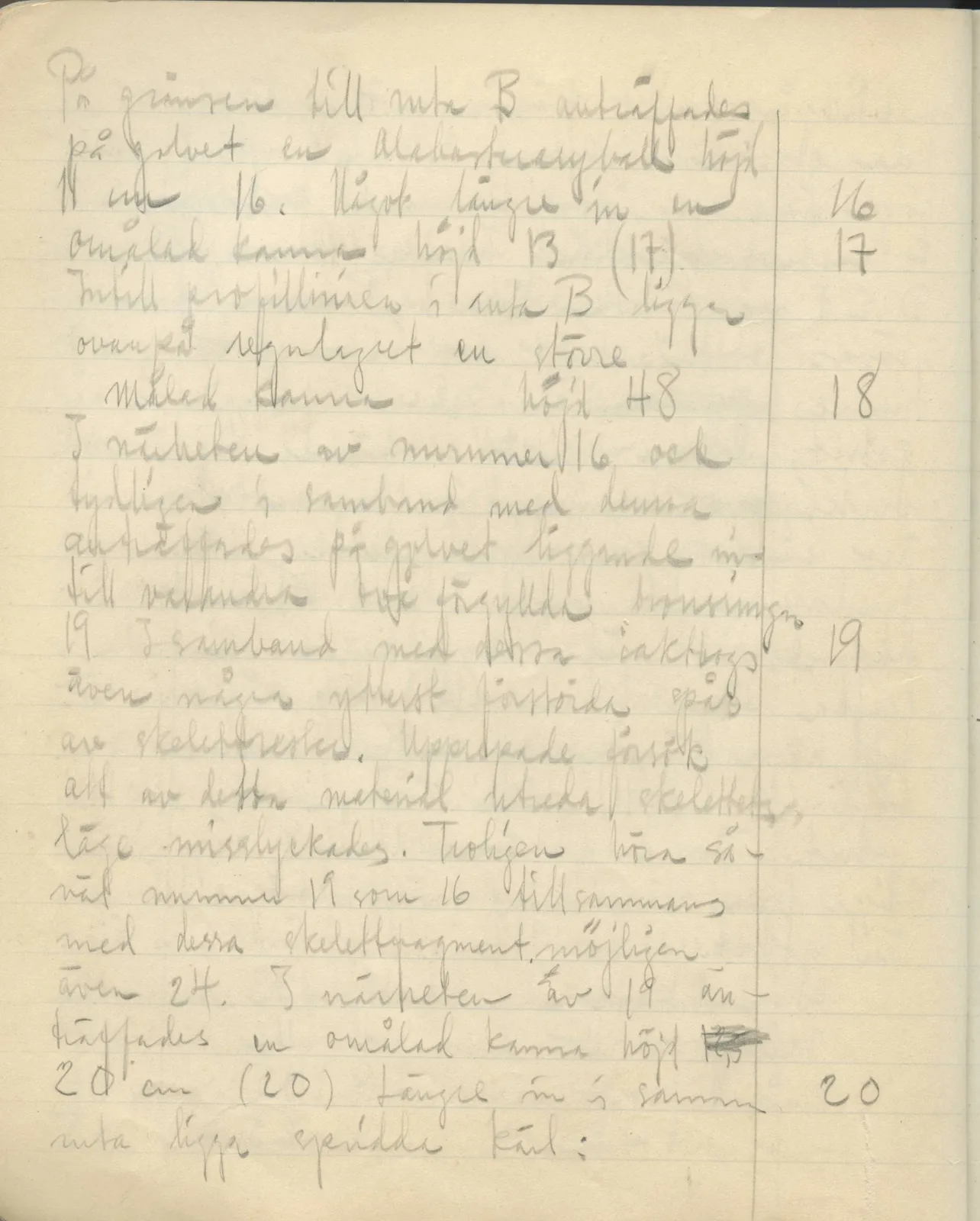 Scan 54 of field diary DII:3b (Vouni, Korakas and the palace), handwritten in Swedish. The transcription and translation follow.