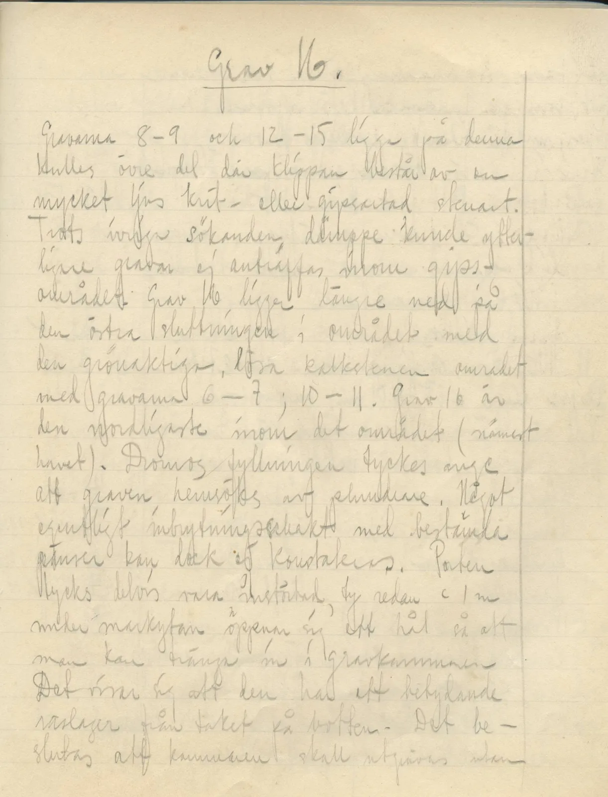 Scan 85 of field diary DII:3b (Vouni, Korakas and the palace), handwritten in Swedish. The transcription and translation follow.