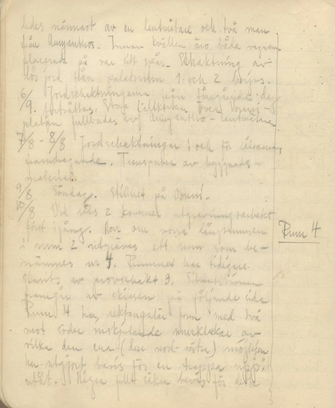 Scan 90 of field diary DII:3b (Vouni, Korakas and the palace), handwritten in Swedish. The transcription and translation follow.