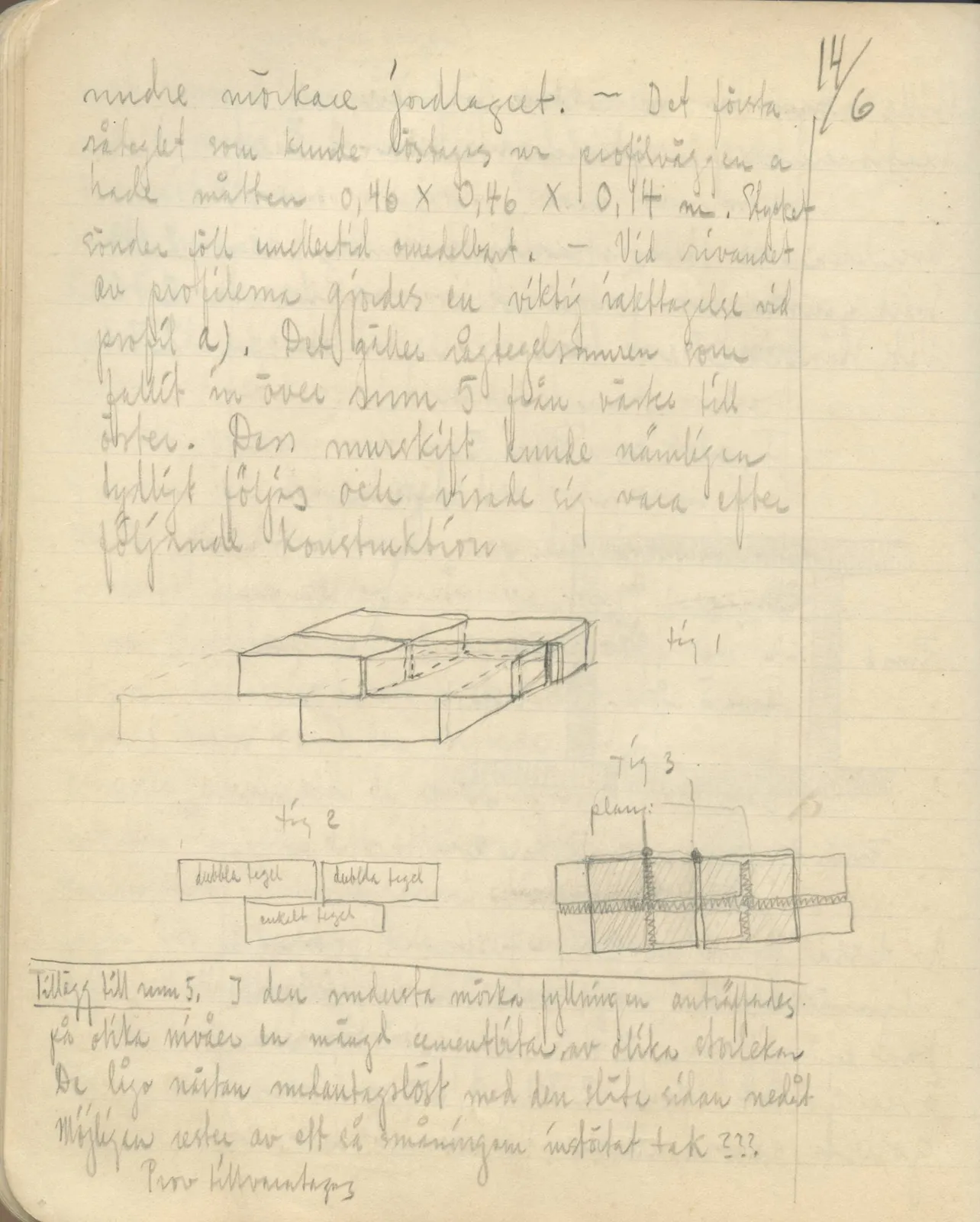 Scan 98 of field diary DII:3b (Vouni, Korakas and the palace), handwritten in Swedish, with drawings. The transcription and translation follow.