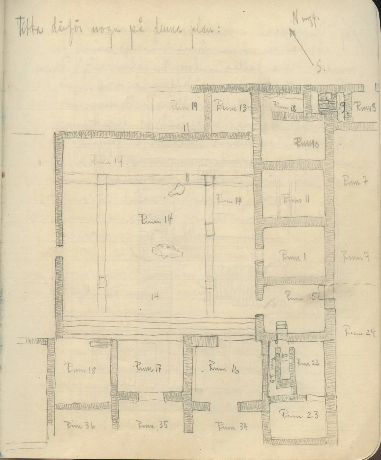 Scan 111 of field diary DII:3b (Vouni, Korakas and the palace), handwritten in Swedish, with drawings. The transcription and translation follow.