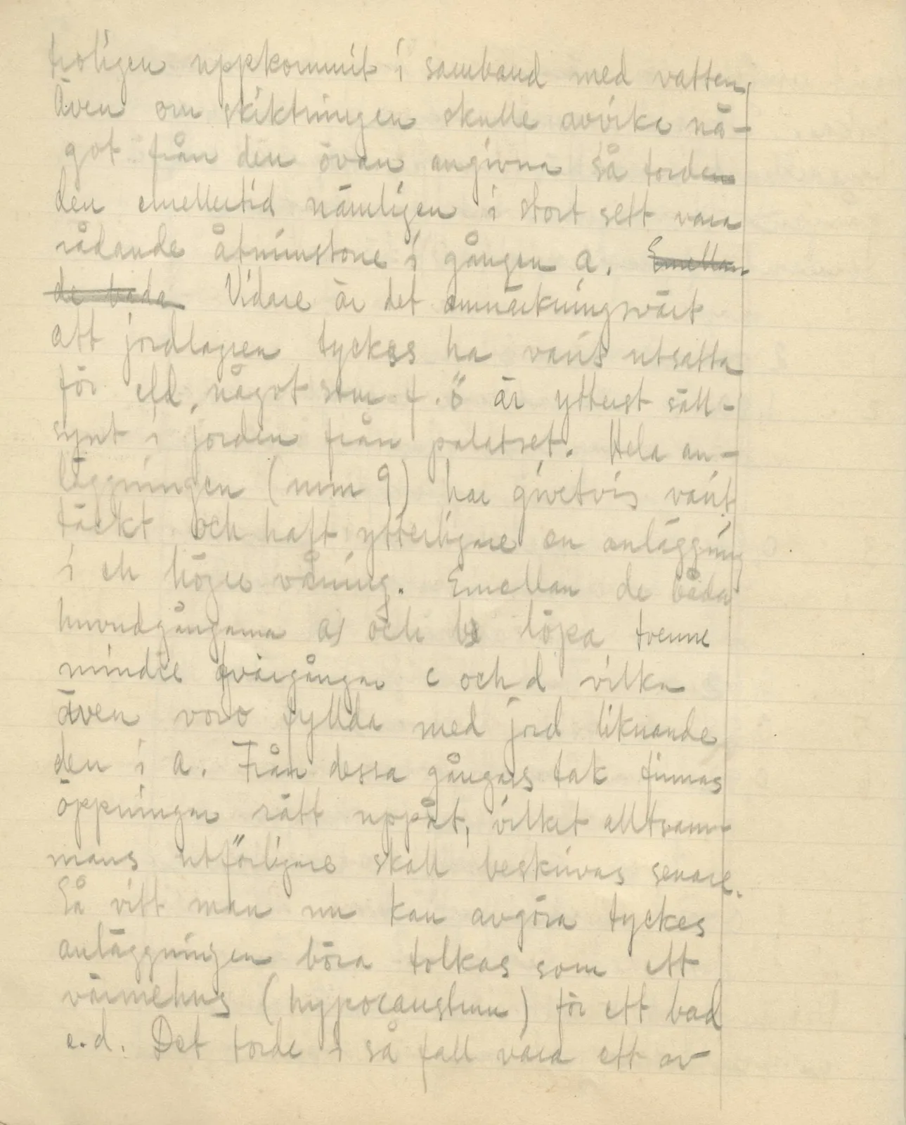 Scan 116 of field diary DII:3b (Vouni, Korakas and the palace), handwritten in Swedish. The transcription and translation follow.