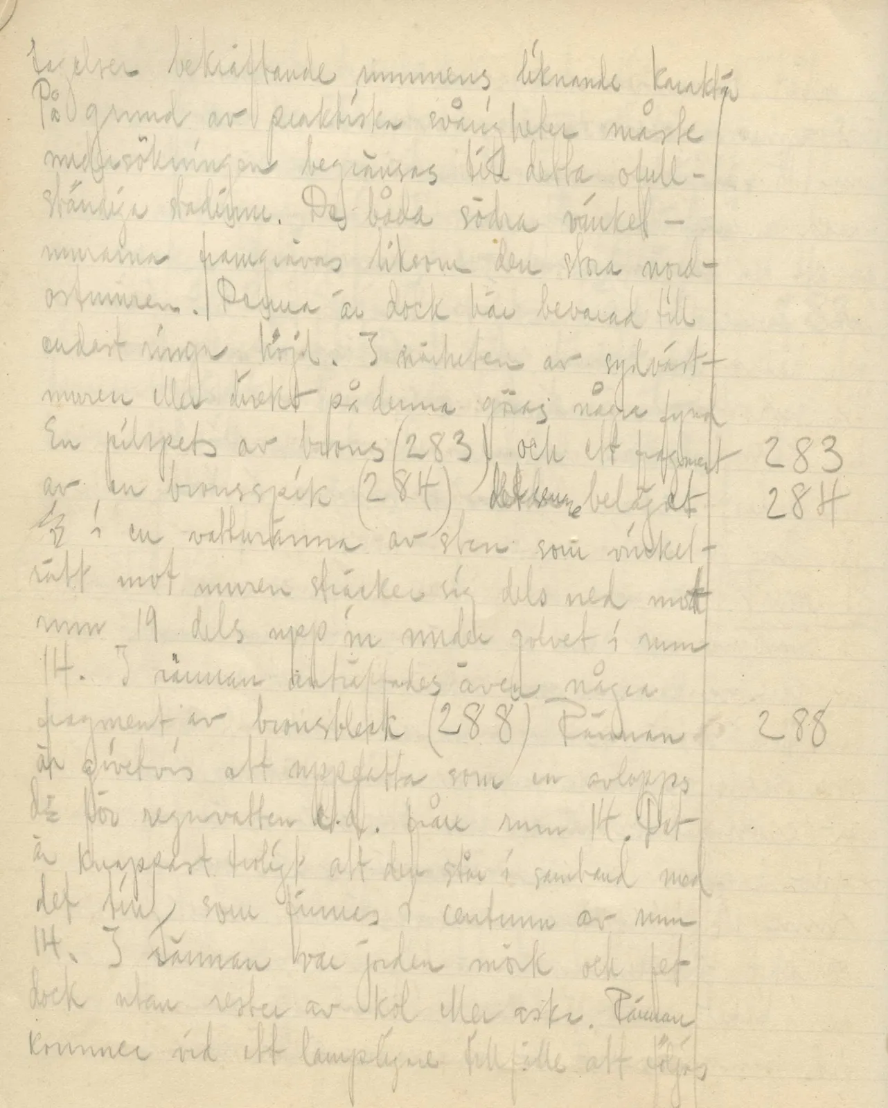 Scan 134 of field diary DII:3b (Vouni, Korakas and the palace), handwritten in Swedish. The transcription and translation follow.