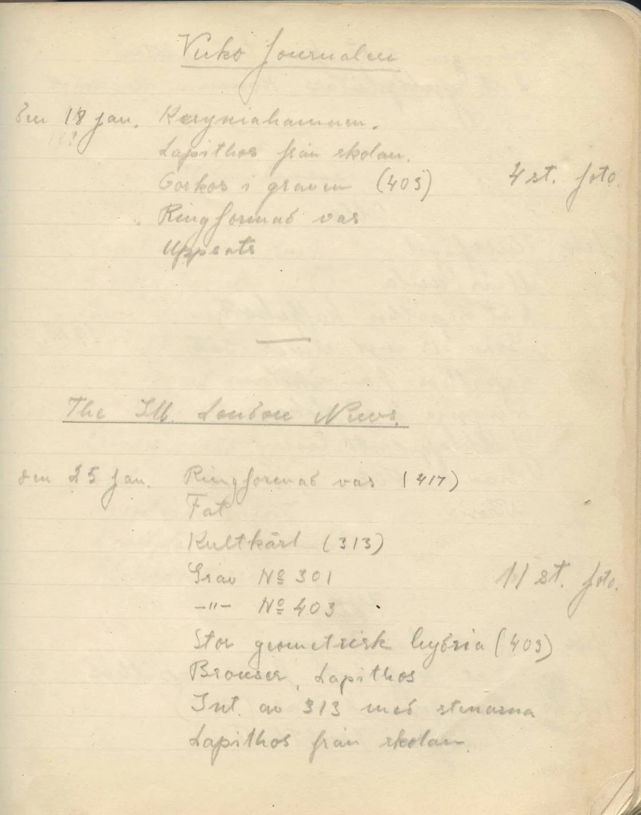 Scan 163 of field diary DII:3b (Vouni, Korakas and the palace), handwritten in Swedish. The transcription and translation follow.