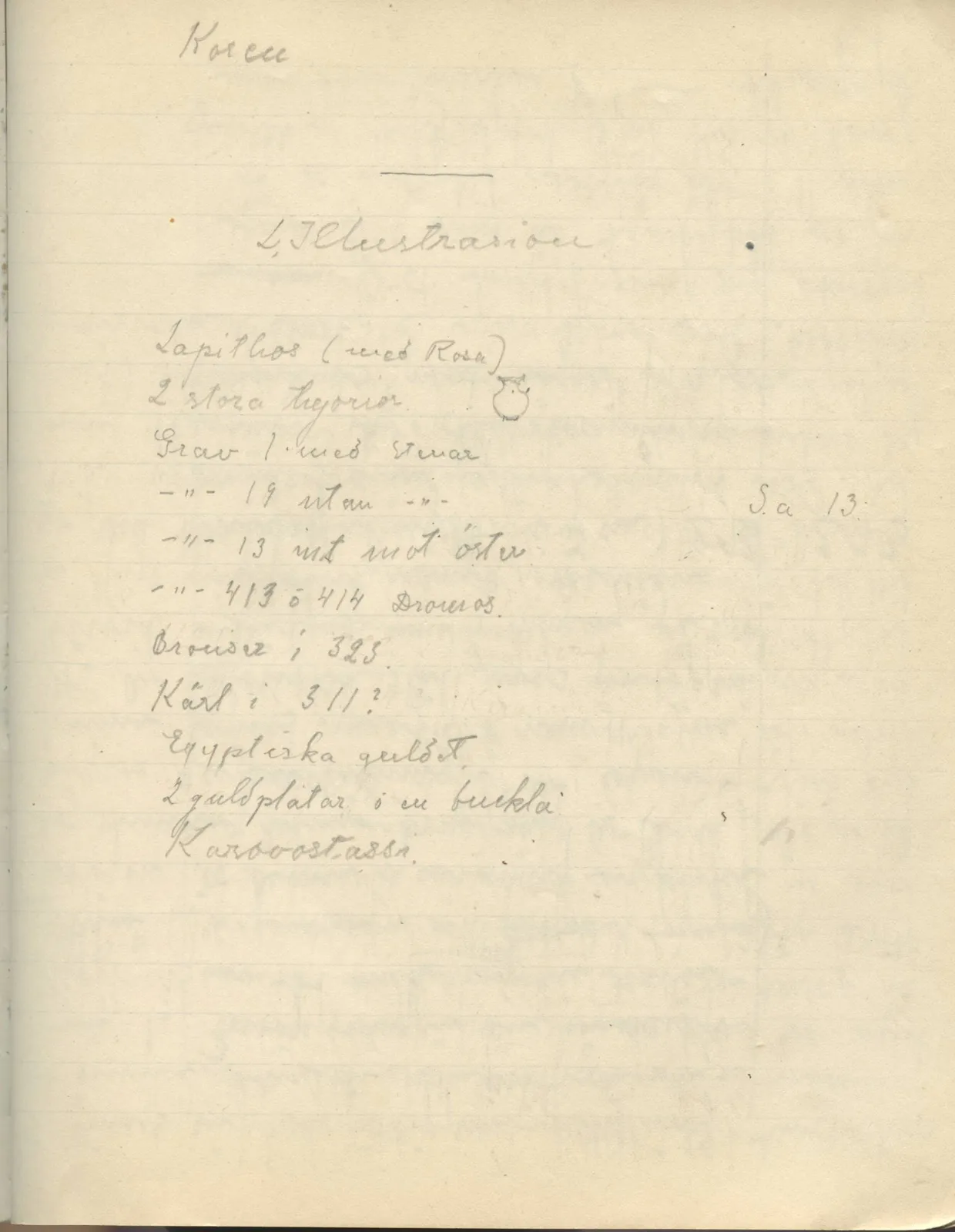 Scan 165 of field diary DII:3b (Vouni, Korakas and the palace), handwritten in Swedish. The transcription and translation follow.