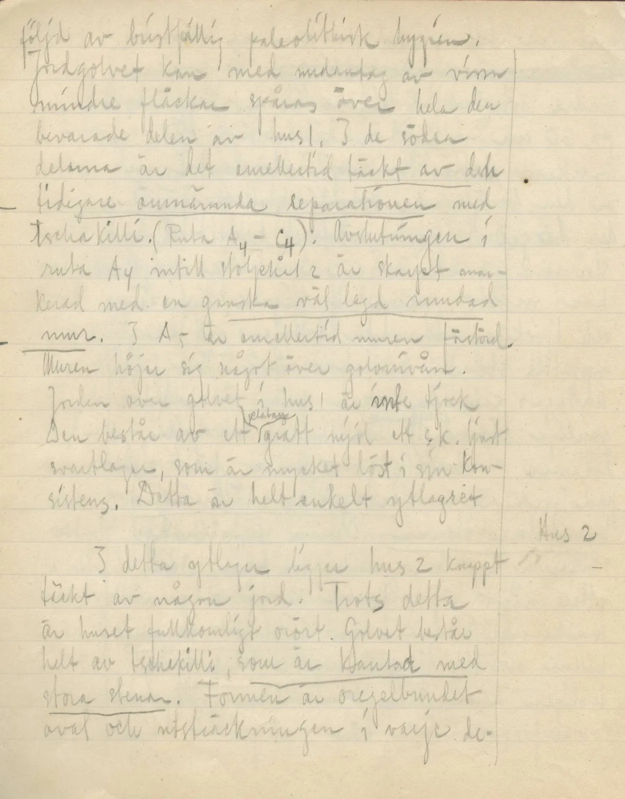 Scan 13 of field diary DII:3c (Petra tou Limniti and Vouni), handwritten in Swedish. The transcription and translation follow.