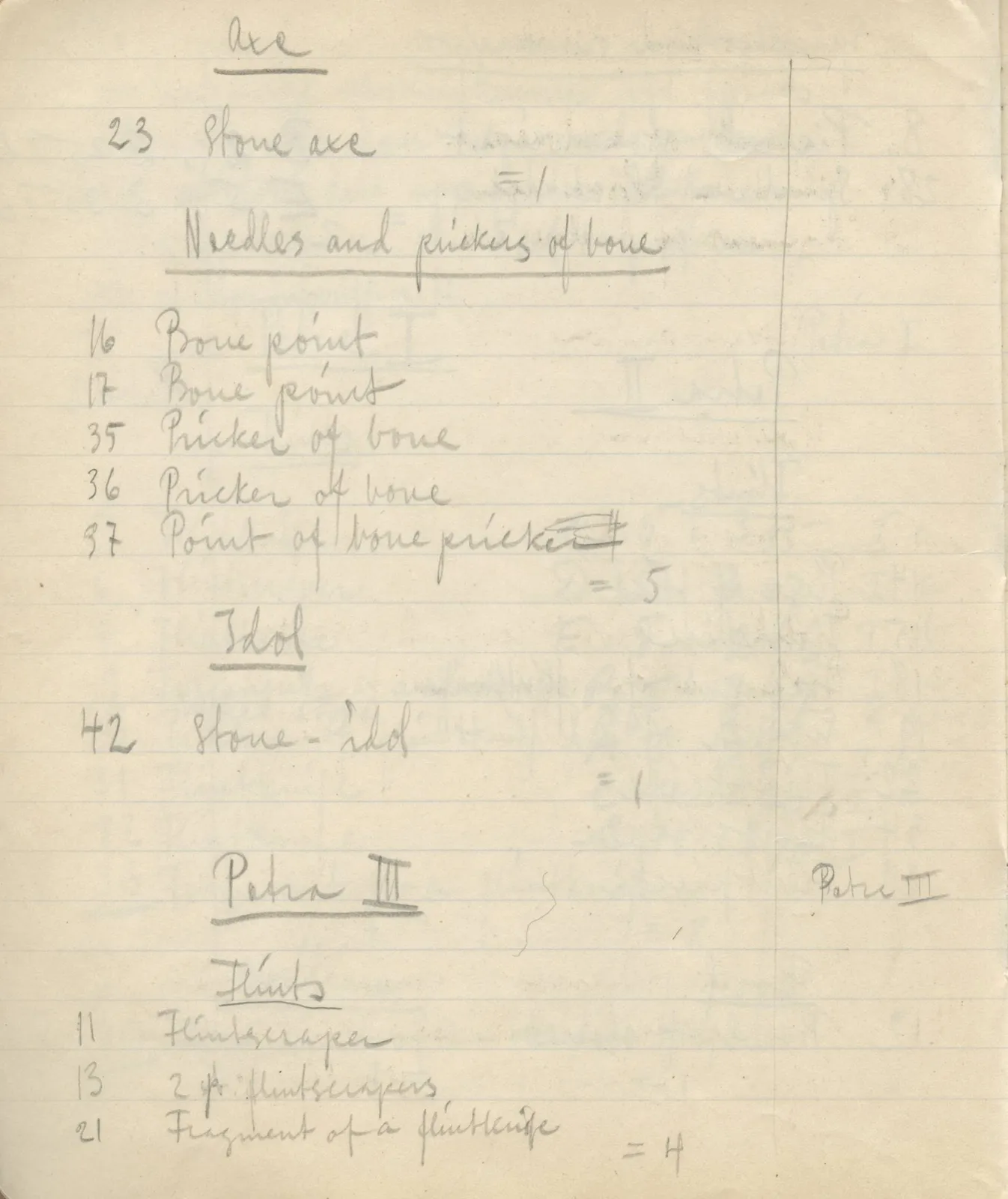 Scan 17 of field diary DII:3c (Petra tou Limniti and Vouni), handwritten in Swedish. The transcription and translation follow.