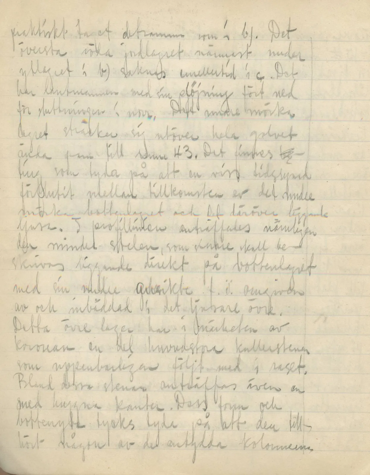 Scan 36 of field diary DII:3c (Petra tou Limniti and Vouni), handwritten in Swedish. The transcription and translation follow.