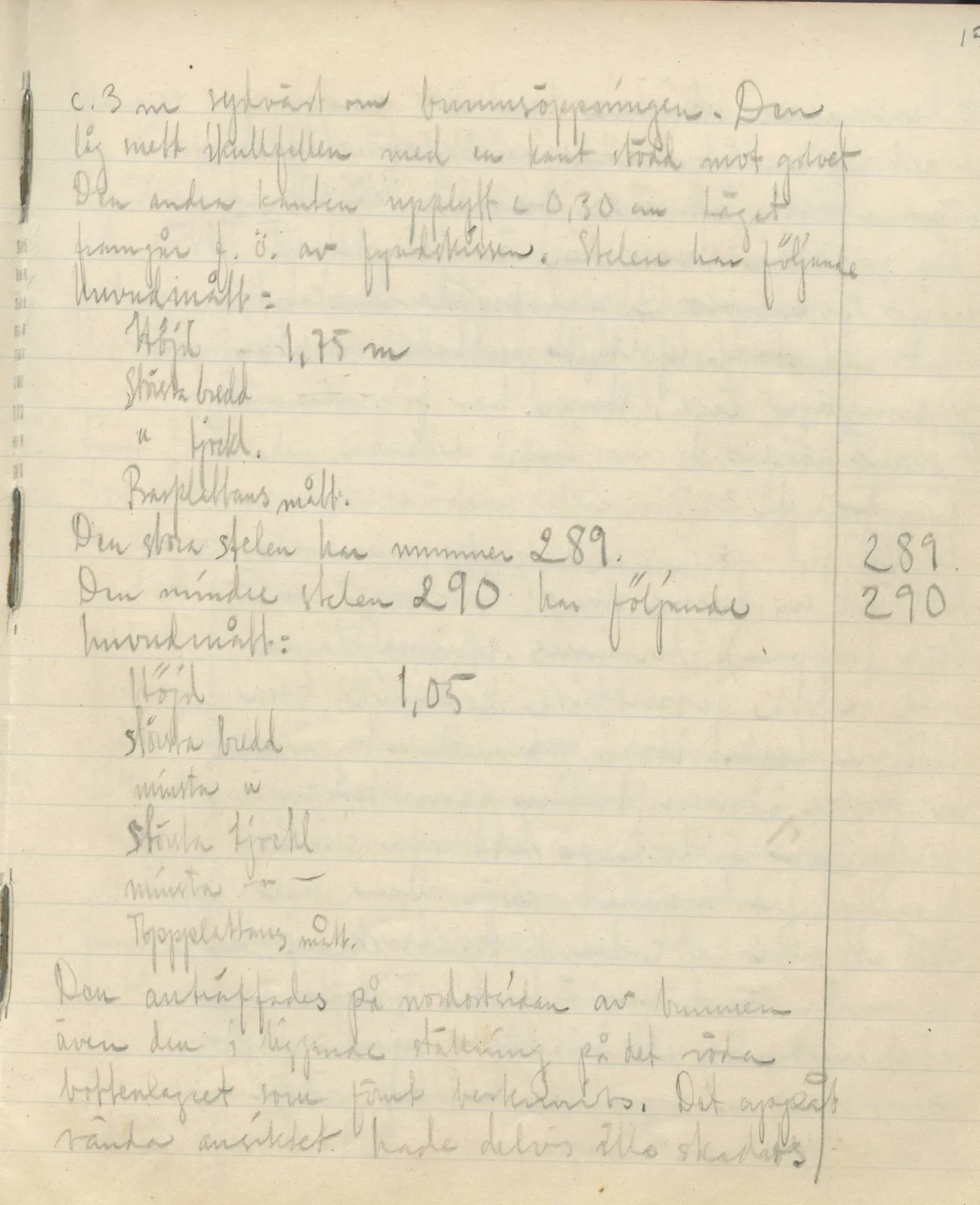 Scan 45 of field diary DII:3c (Petra tou Limniti and Vouni), handwritten in Swedish. The transcription and translation follow.