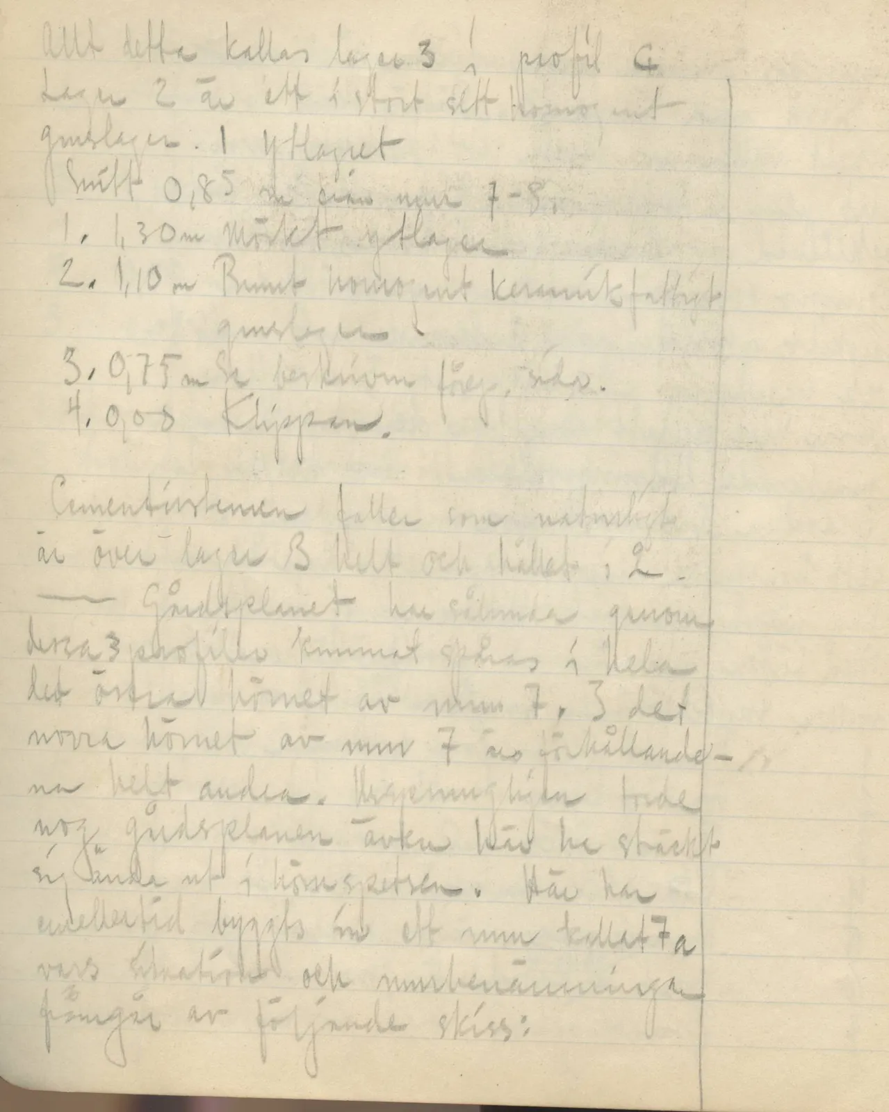 Scan 54 of field diary DII:3c (Petra tou Limniti and Vouni), handwritten in Swedish. The transcription and translation follow.