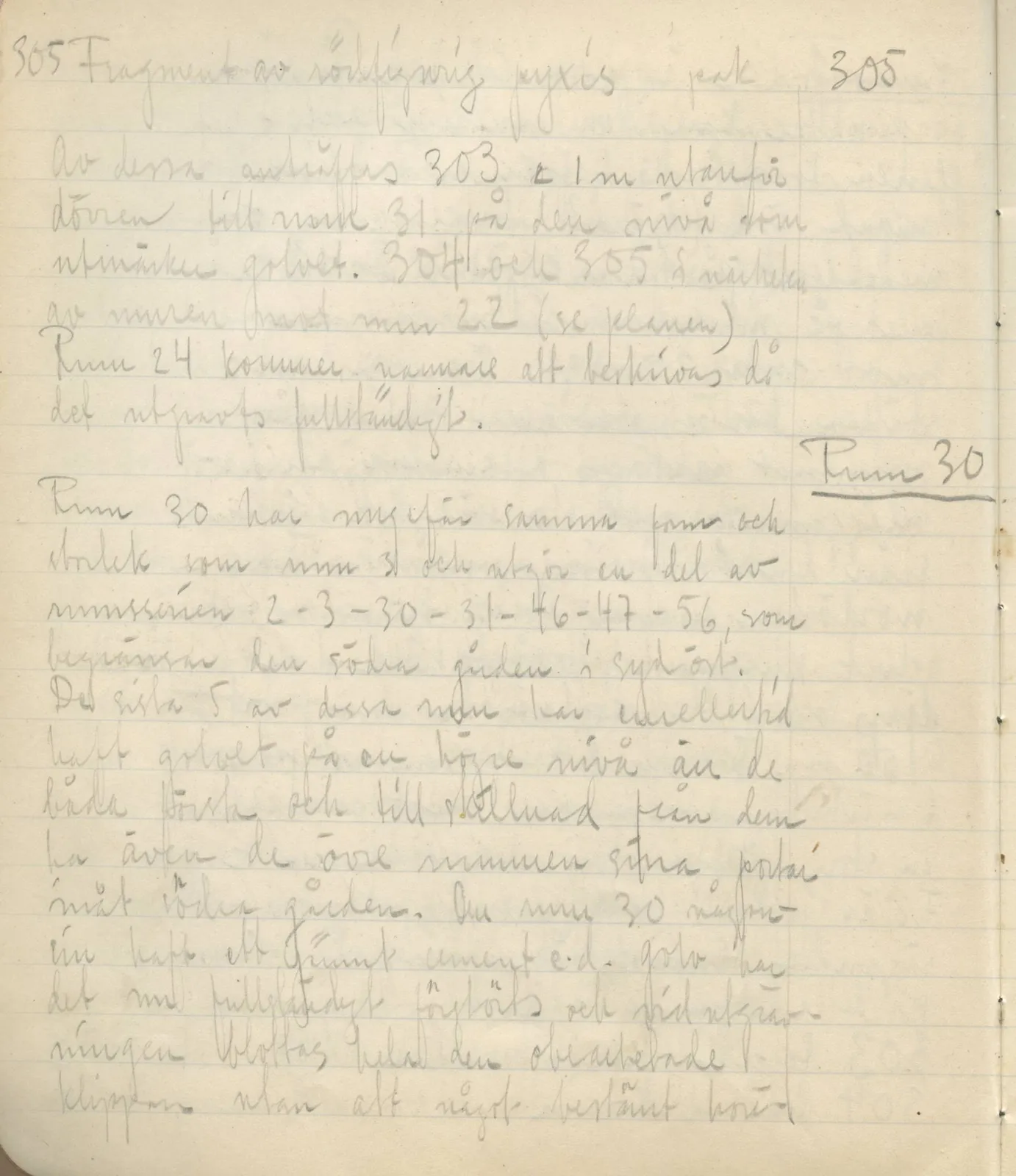 Scan 70 of field diary DII:3c (Petra tou Limniti and Vouni), handwritten in Swedish. The transcription and translation follow.
