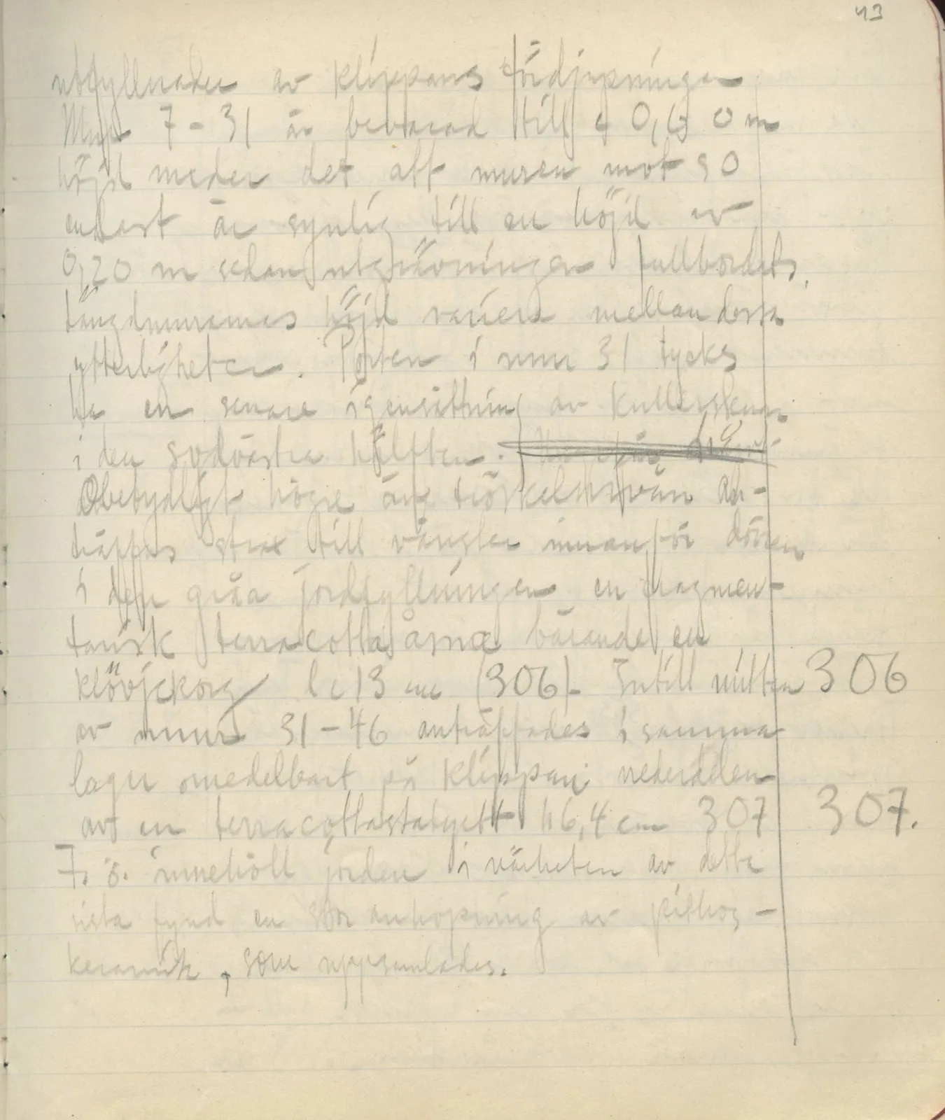 Scan 73 of field diary DII:3c (Petra tou Limniti and Vouni), handwritten in Swedish. The transcription and translation follow.
