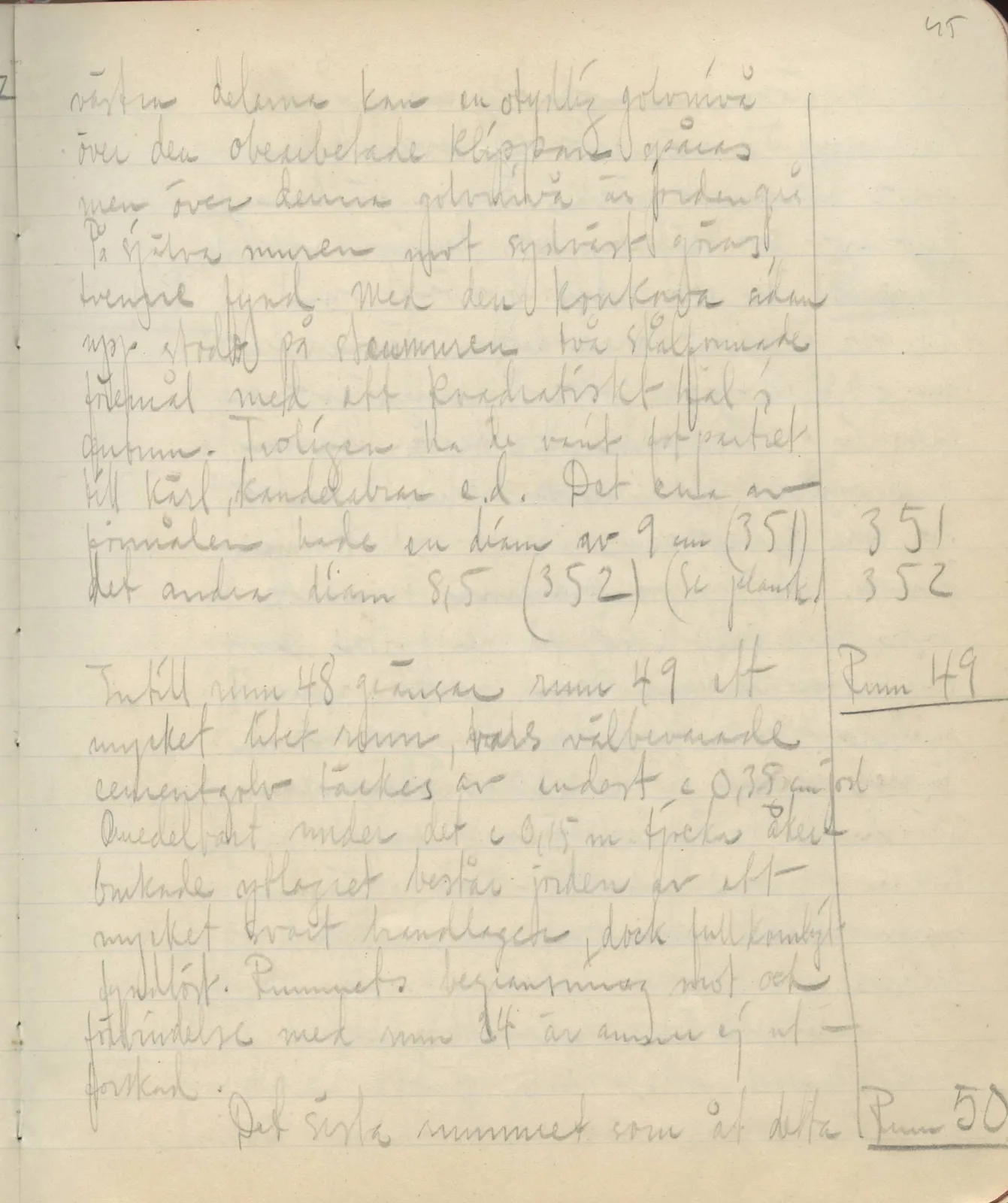 Scan 75 of field diary DII:3c (Petra tou Limniti and Vouni), handwritten in Swedish. The transcription and translation follow.