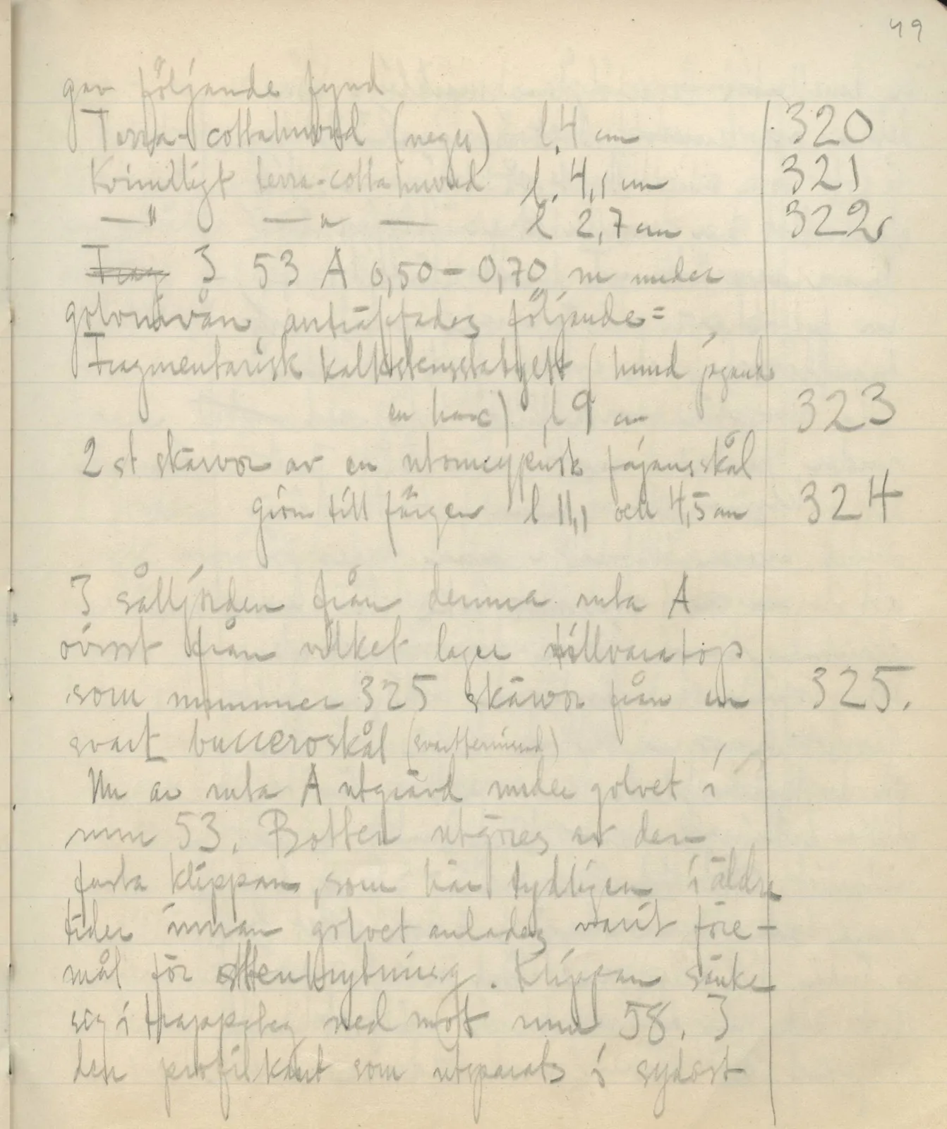 Scan 79 of field diary DII:3c (Petra tou Limniti and Vouni), handwritten in Swedish. The transcription and translation follow.