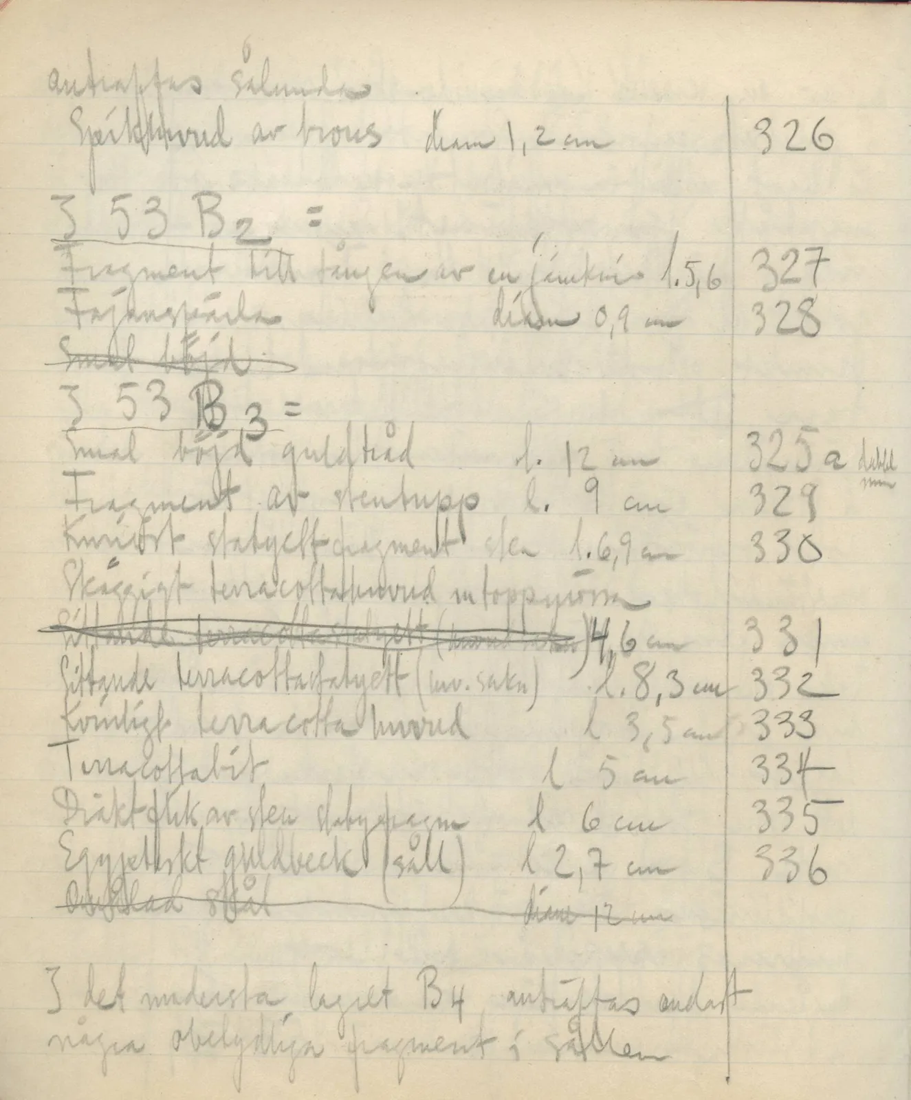 Scan 82 of field diary DII:3c (Petra tou Limniti and Vouni), handwritten in Swedish. The transcription and translation follow.