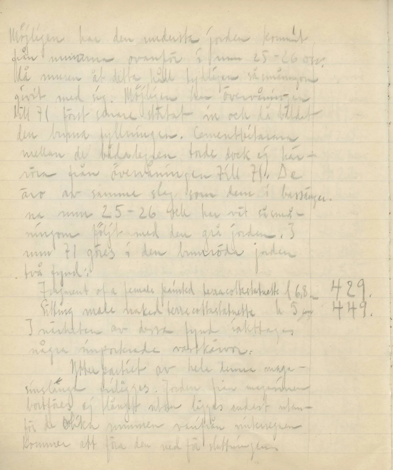 Scan 109 of field diary DII:3c (Petra tou Limniti and Vouni), handwritten in Swedish. The transcription and translation follow.