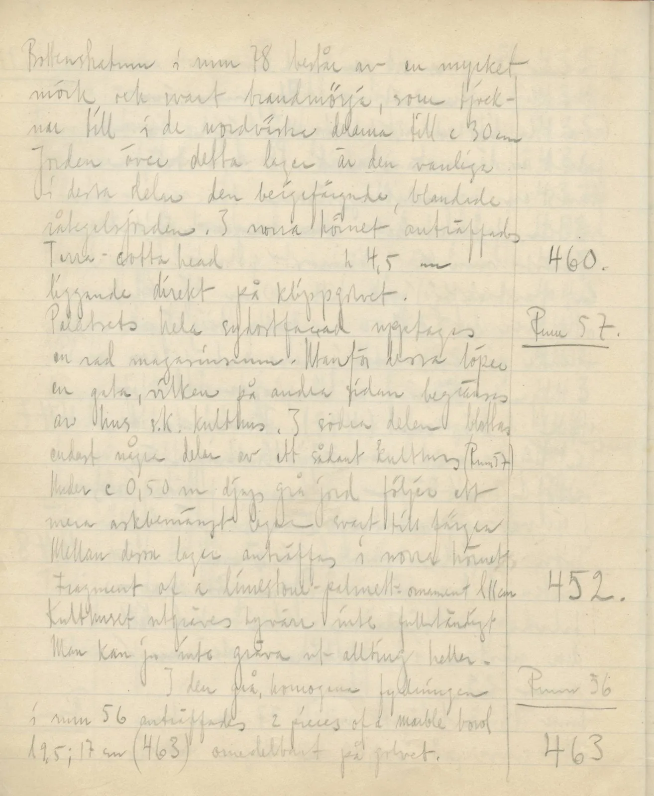 Scan 113 of field diary DII:3c (Petra tou Limniti and Vouni), handwritten in Swedish. The transcription and translation follow.