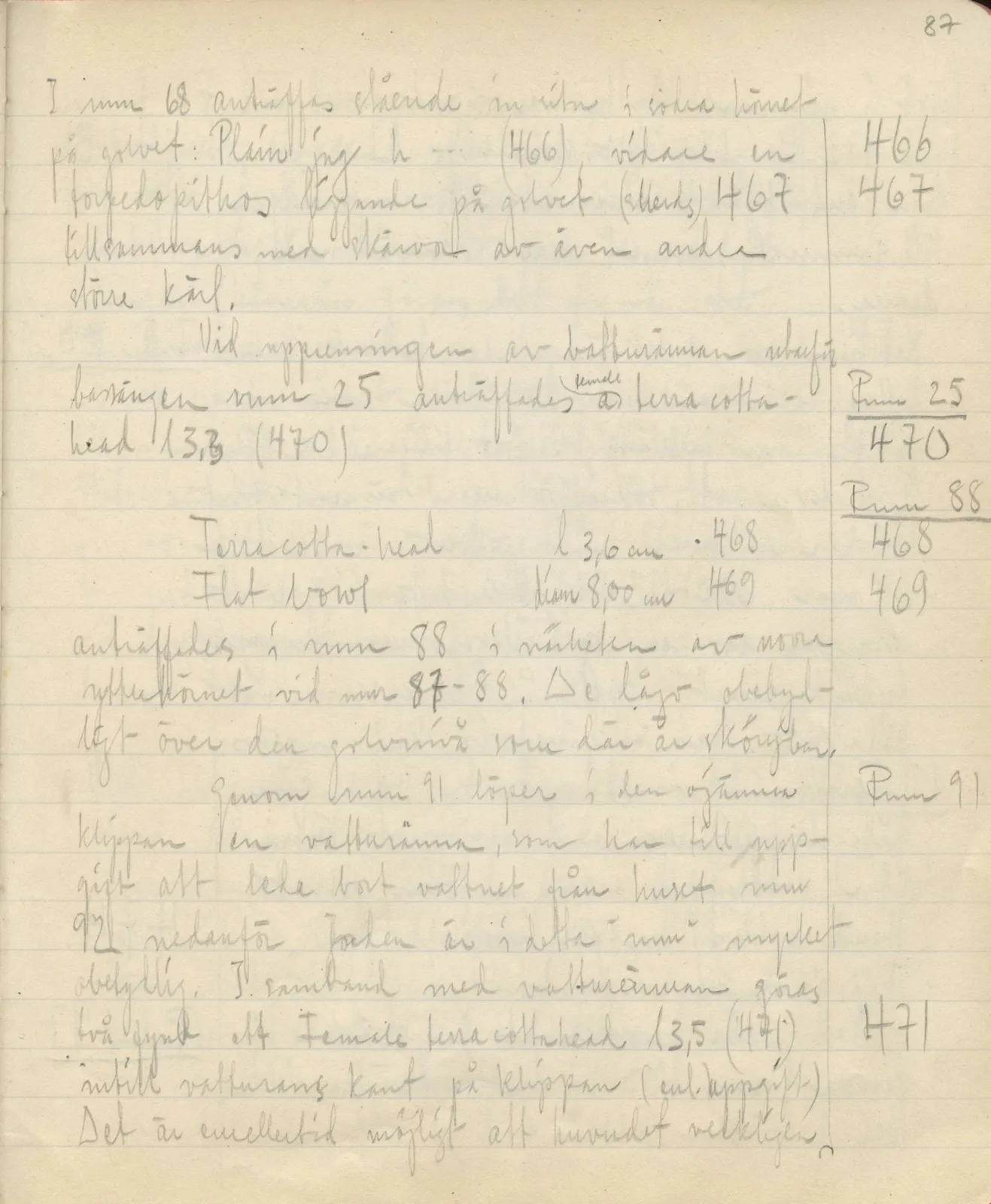 Scan 114 of field diary DII:3c (Petra tou Limniti and Vouni), handwritten in Swedish. The transcription and translation follow.