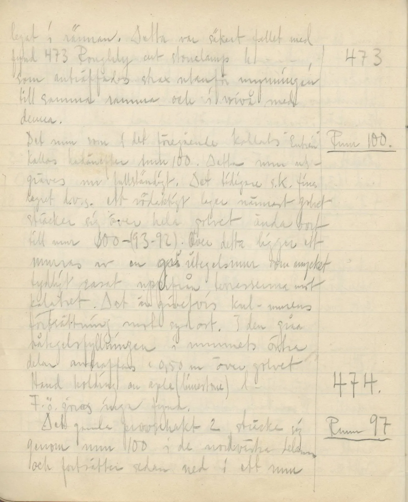 Scan 115 of field diary DII:3c (Petra tou Limniti and Vouni), handwritten in Swedish. The transcription and translation follow.