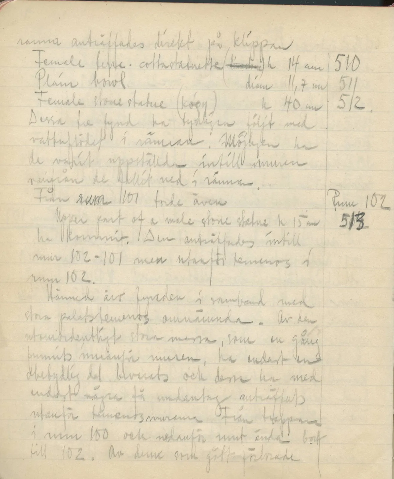 Scan 121 of field diary DII:3c (Petra tou Limniti and Vouni), handwritten in Swedish. The transcription and translation follow.