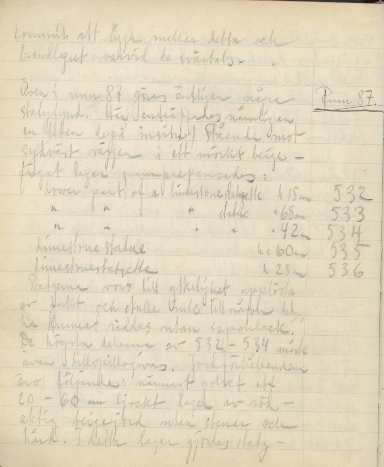 Scan 127 of field diary DII:3c (Petra tou Limniti and Vouni), handwritten in Swedish. The transcription and translation follow.