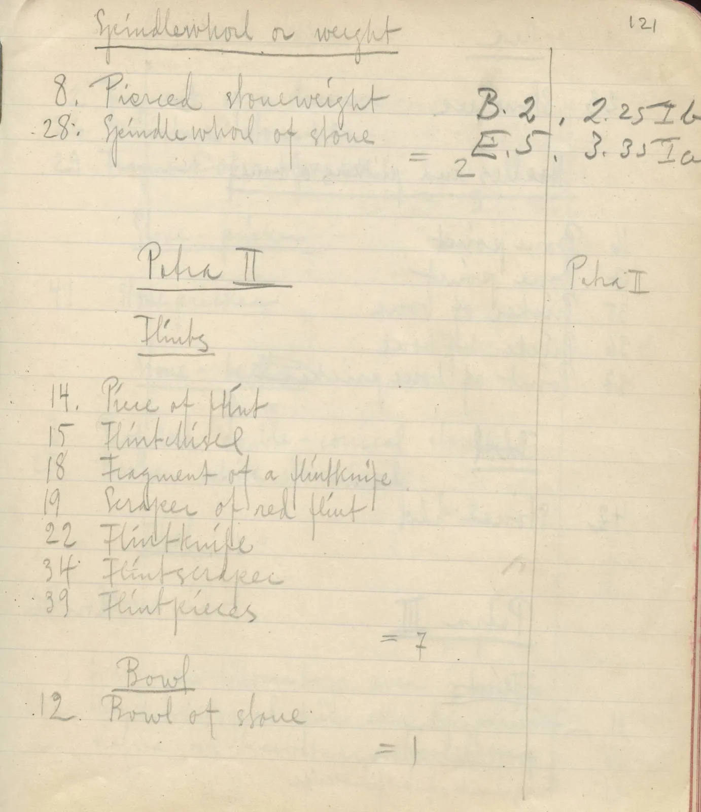 Scan 151 of field diary DII:3c (Petra tou Limniti and Vouni), handwritten in Swedish. The transcription and translation follow.