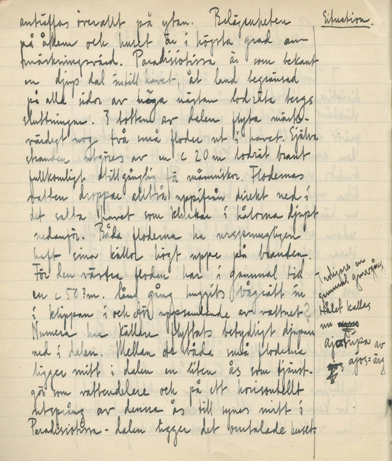 Scan 157 of field diary DII:3c (Petra tou Limniti and Vouni), handwritten in Swedish. The transcription and translation follow.