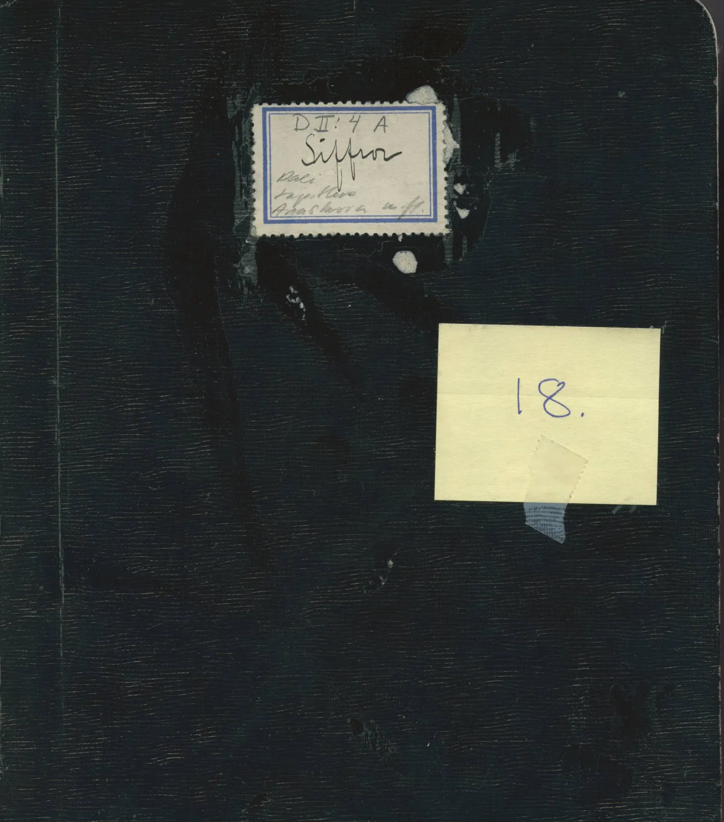 Scan 1 of field diary DII:4a (Survey figures), handwritten in Swedish. The transcription and translation follow.