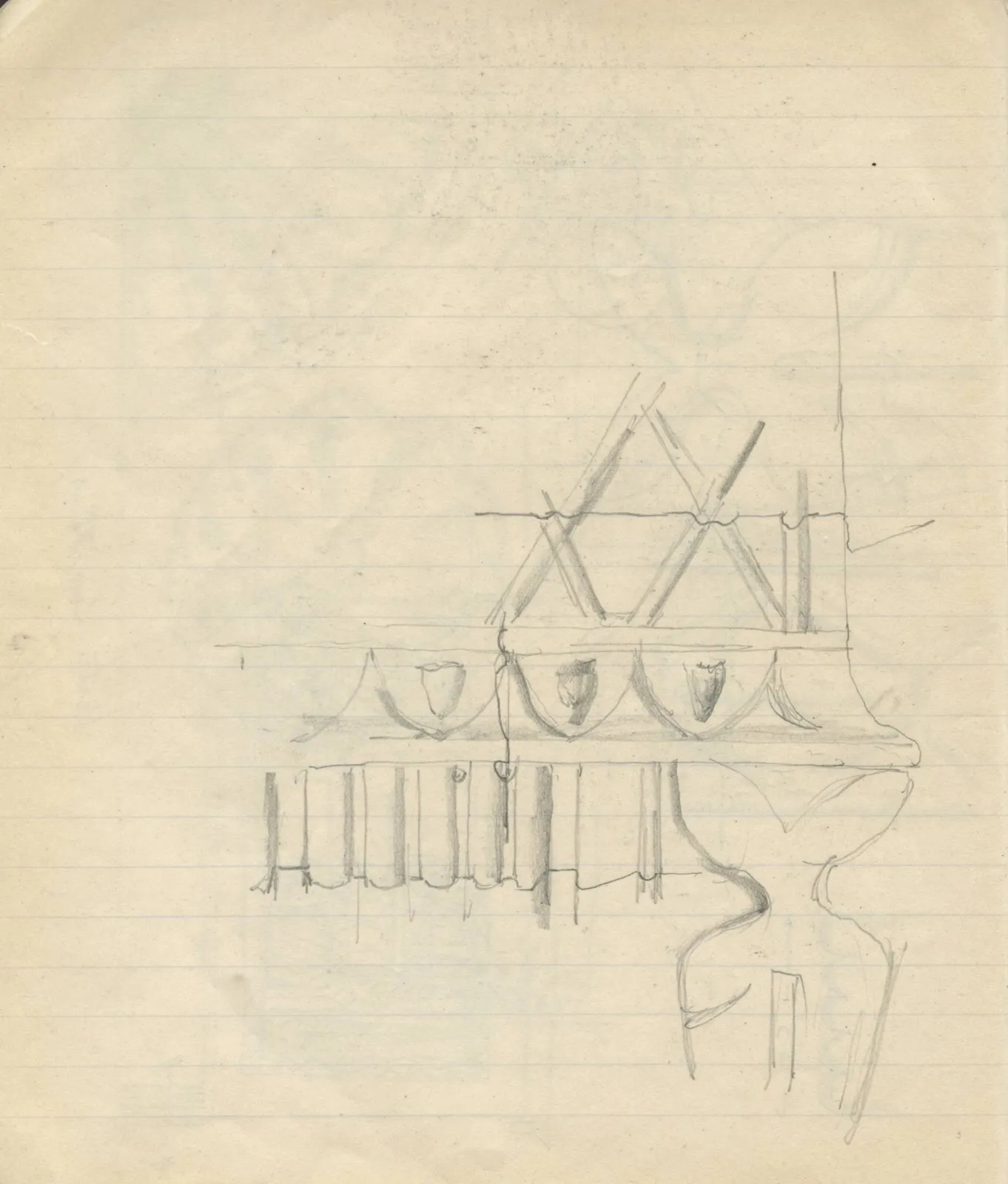Scan 143 of field diary DII:4a (Survey figures), handwritten in Swedish, with drawings. The transcription and translation follow.