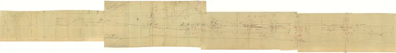 Field drawing of Section IV, profile between D and E at Ayia Irini, scale 1:20, on joined squared sheets