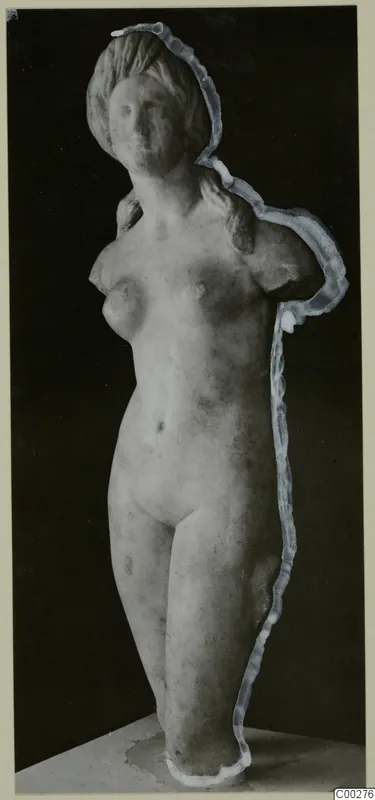 Marble statue of a nude woman, perhaps Aphrodite, found at Soli; arms and lower legs missing
