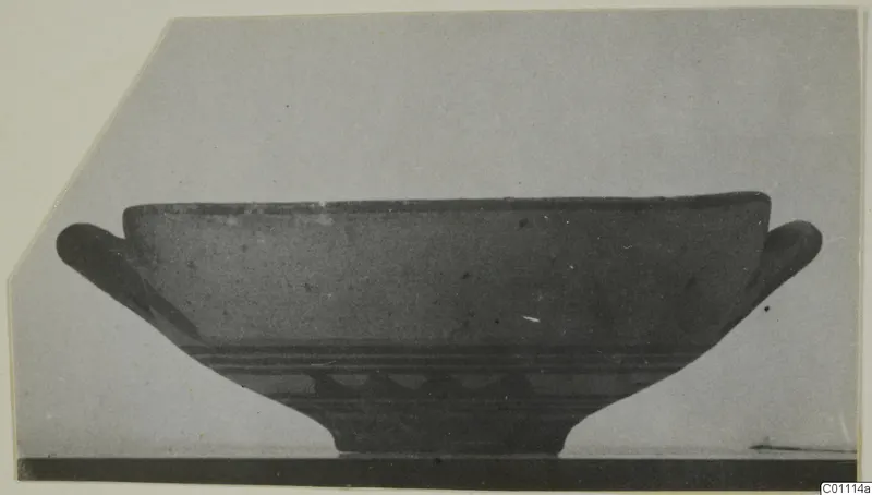 White Painted I bowl from Lapithos, Kastros tombs, shown in side view