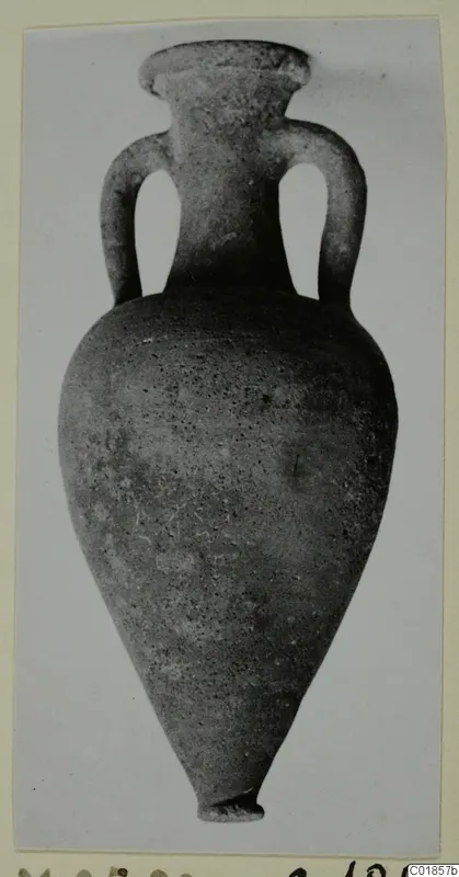 Pottery Plain White VII, a two-handled vessel with a flared rim and a pointed base