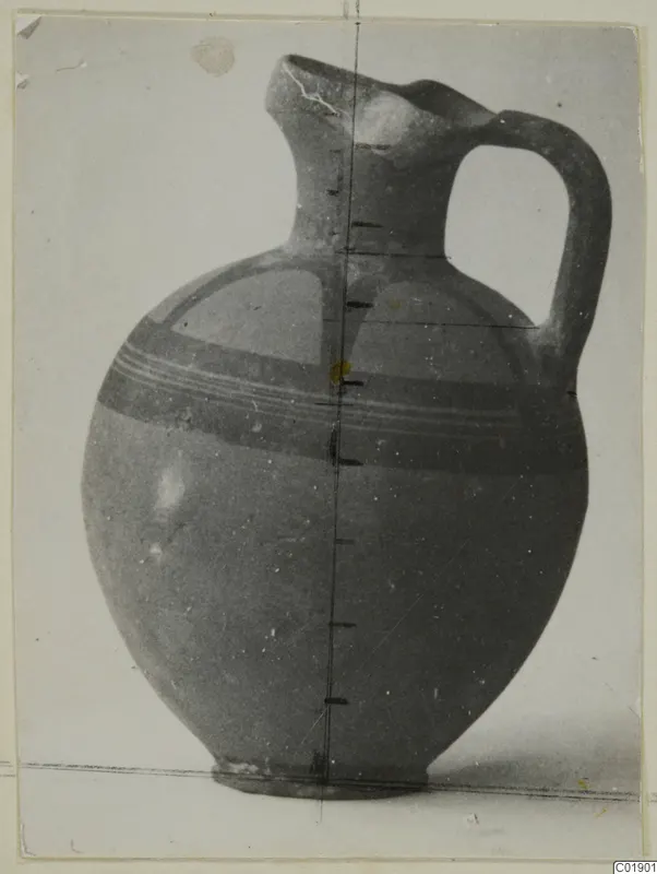 Pottery White Painted I - II jug from Lapithos, Kastros tombs