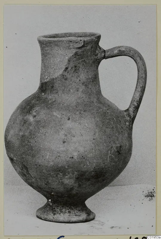 One-handled pottery jug with a flared rim and globular body, from Lapithos, Kastros tombs