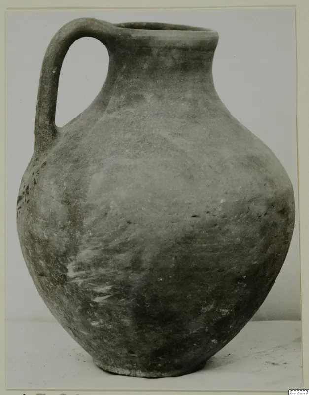 Coarse ware jug with one handle and a globular body, from Vouni