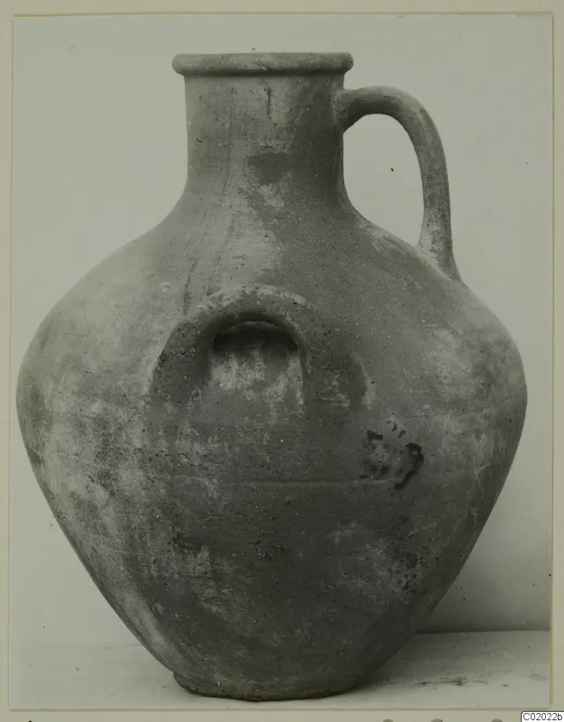 Pottery Plain White VI vessel, a hydria with a single handle and a rounded body