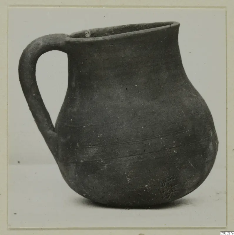 Pottery Coarse Ware jug with a single loop handle, from Vouni
