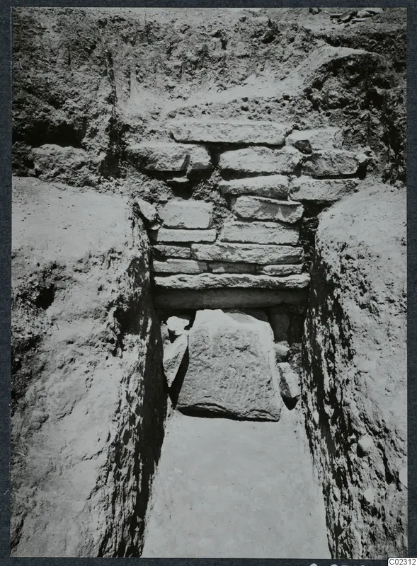 Tomb 24 at Amathus: sloping dromos with a large door-stone in situ at the tomb entrance