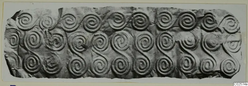 Embossed diadem strip with rows of spiral motifs, from Enkomi