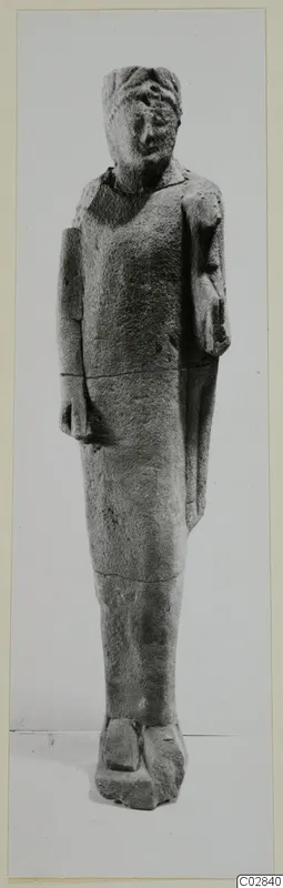Limestone statue of a standing figure, a find from Kition