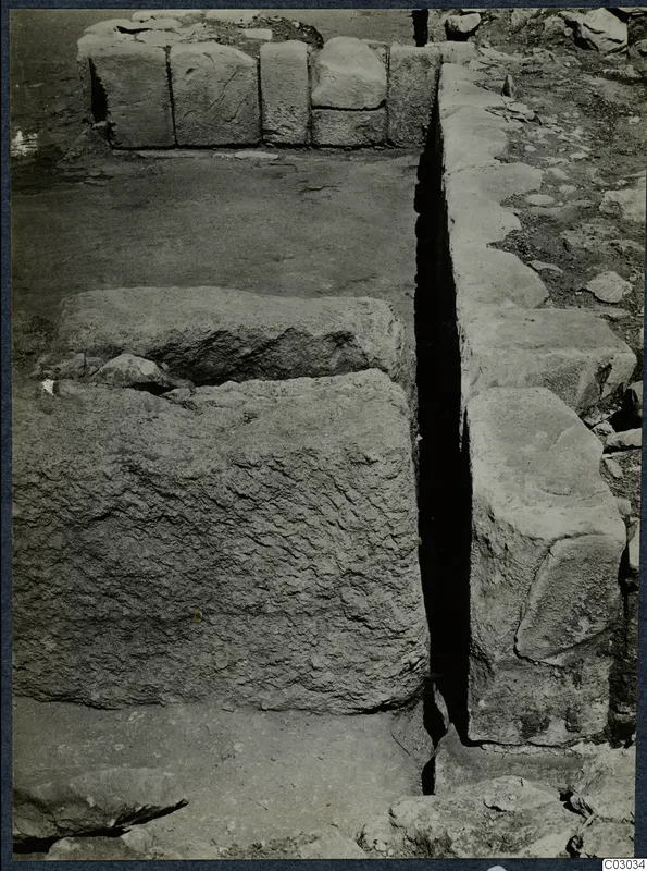 Large cut stone blocks and wall courses excavated at the palace at Vouni