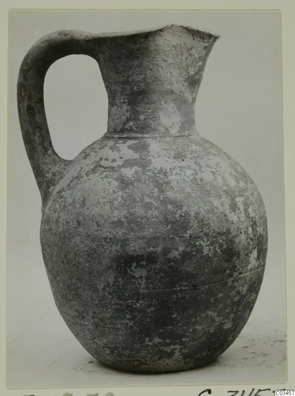 Wheel-made pottery jug with a single strap handle, from Enkomi